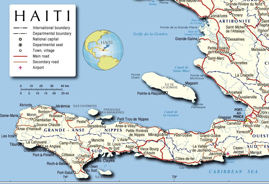 haiti map